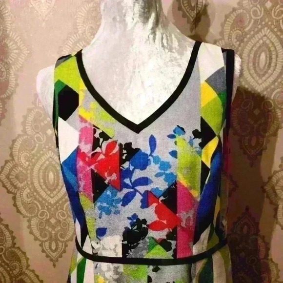 Nine West Colorful Sleeveless Sheath Dress - Picture 3 of 11